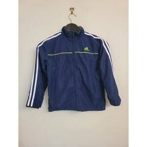 Adidas Boy's Navy Blue Windbreaker Light Jacket Sz 7